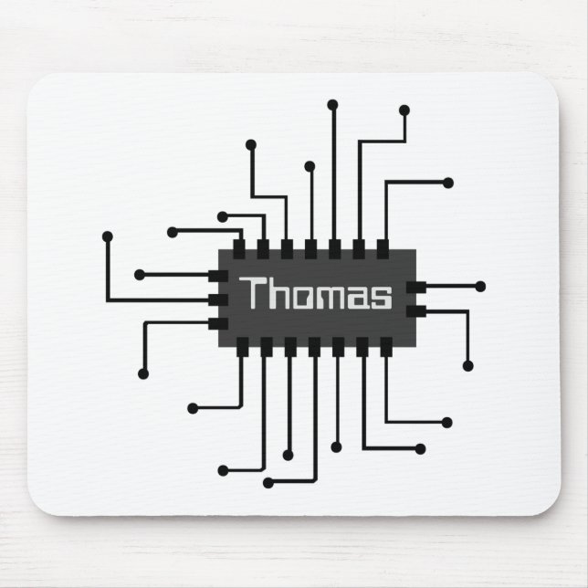 Mousepad Imagem personalizada do chip IC do computador (Frente)