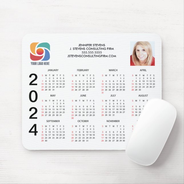 Mousepad Imagem personalizada do logotipo de empresa 2024 (Com mouse)