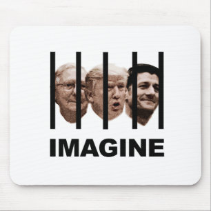 Mousepad Imagine Trump, McConnell e Ryan atrás de Bares