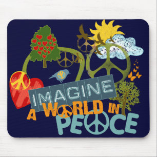 Mousepad Imagine um mundo na paz