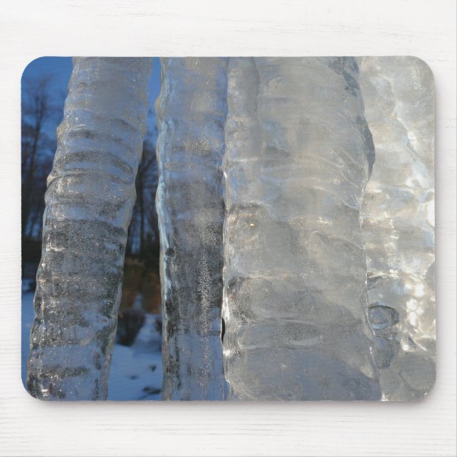 Mousepad Imcicles Abstrato Blue Winter Photoics (Frente)