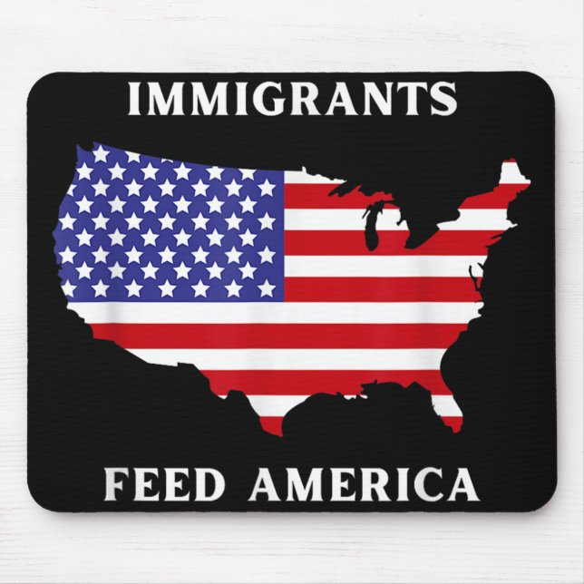 Mousepad Imigrantes alimentam a América Direitos Liberais p (Frente)