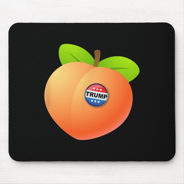 Mousepad Impeachment de Trump - Pêssego com botão de Trump  (Frente)