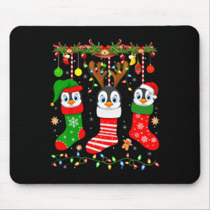 Mousepad Imperador Pinguim Em Meias De Natal Acende Pinguim