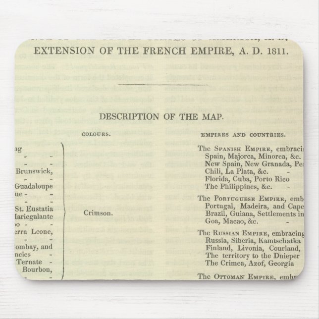 Mousepad Império de Napoleão Bonaparte 1811 AD 2 (Frente)