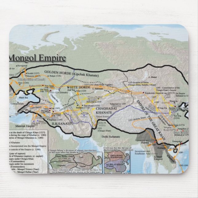 Mousepad Império Mongol Mousemat (Frente)