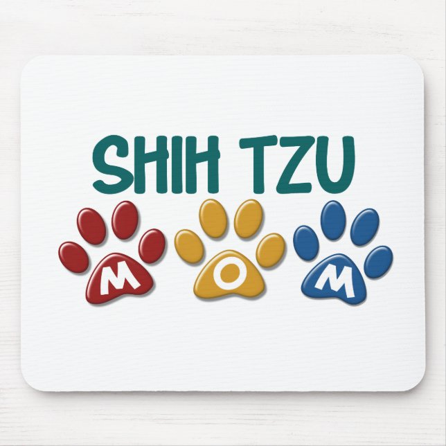 Mousepad Impressão 1 da pata da mamã de SHIH TZU (Frente)
