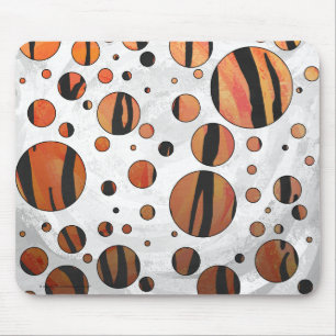 Mousepad Impressão alaranjado do tigre do ponto de Polks e