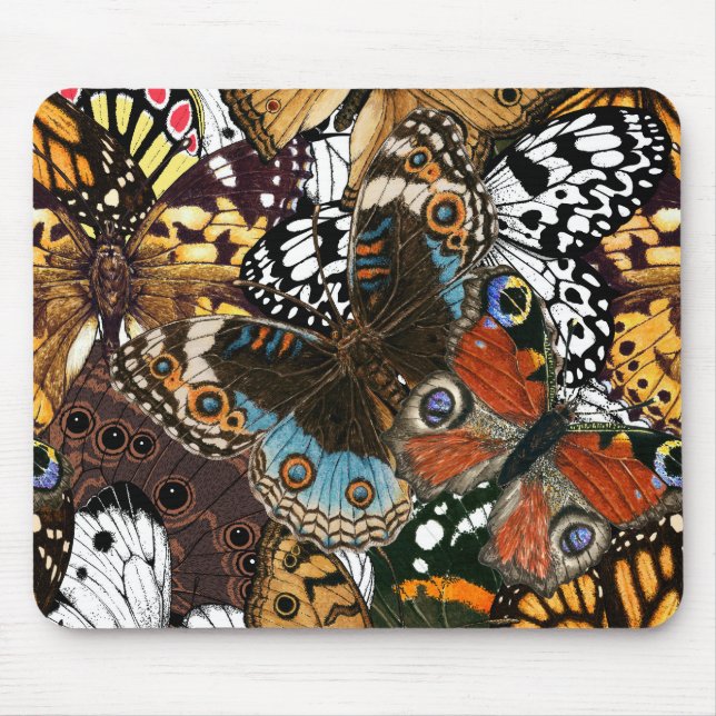 Mousepad Impressão animal. Asas de borboleta. (Frente)