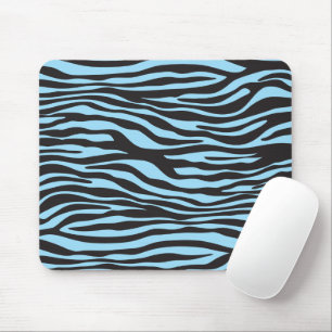 Mousepad Impressão animal, listras da zebra - azul preto