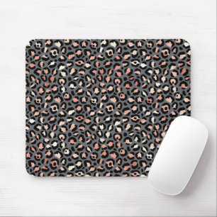 Mousepad Impressão Animal Manchas de Leopardo Preto Rosa An