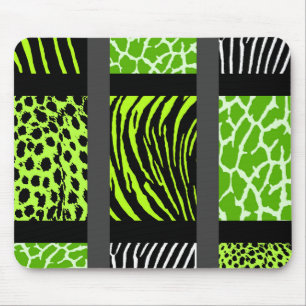 Mousepad Impressão animal mista de verde limão