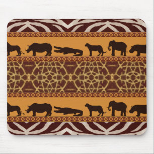 Mousepad Impressão Animal Moderna Tribal African Giraffe