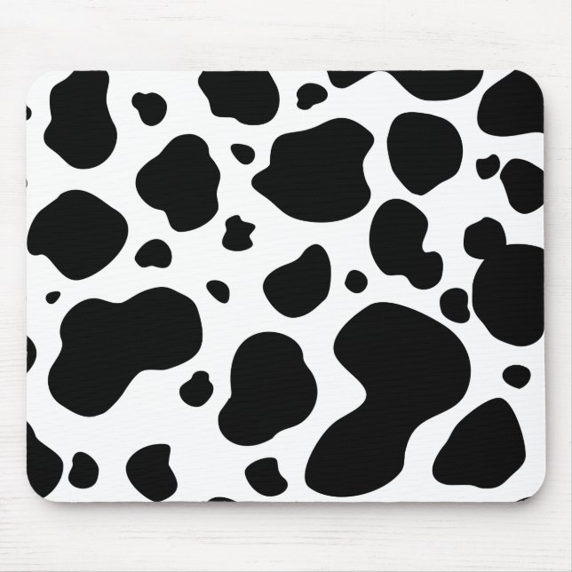 Mousepad Impressão animal preto e branco do teste padrão (Frente)