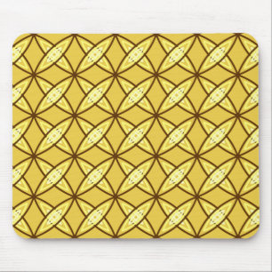 Mousepad Impressão atômico moderno do meio século - ouro
