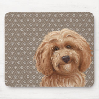 Mousepad Impressão bonito da pintura da pata do cão do amor