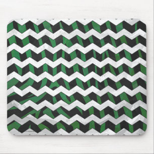 Mousepad Impressão Chevron Zebra Black e Green