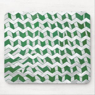 Mousepad Impressão Chevron Zebra Verde e Branco
