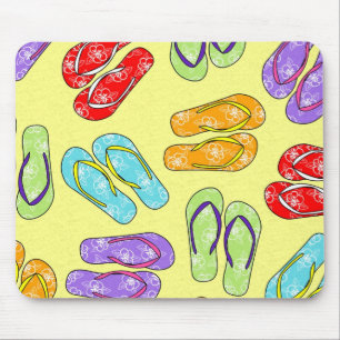 Mousepad Impressão colorido bonito dos chinelos - amarelo
