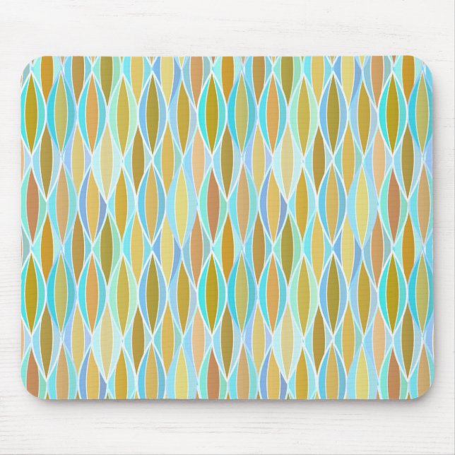 Mousepad Impressão da fita do meio século - azuis e pontos (Frente)