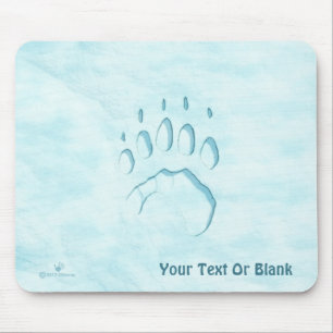 Mousepad Impressão da pata de urso polar
