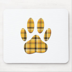 Mousepad Impressão da Pata do Cão de Tartan