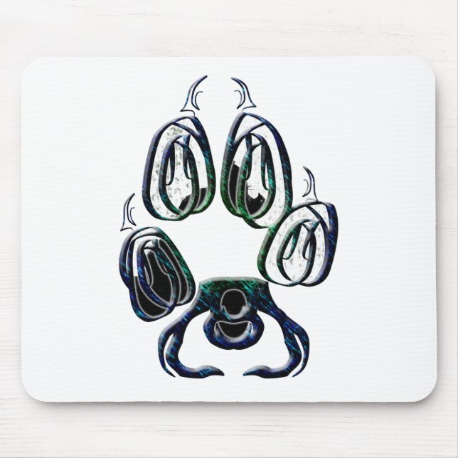 Mousepad Impressão da pata do lobo (Frente)