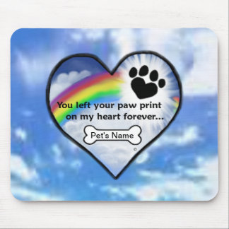 Mousepad Impressão da pata em meu coração