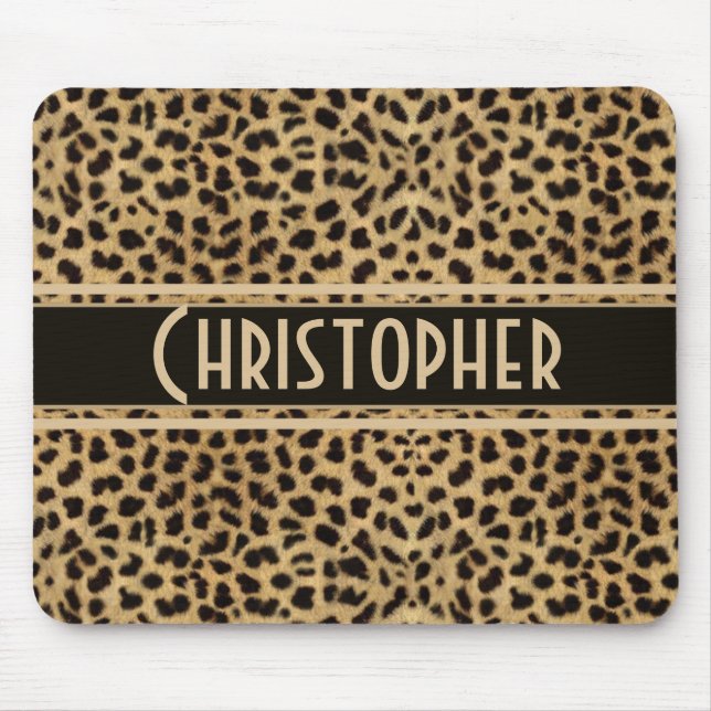 Mousepad Impressão da pele do ponto do leopardo (Frente)