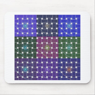 Mousepad Impressão de Arte Azul e Roxo Verificado