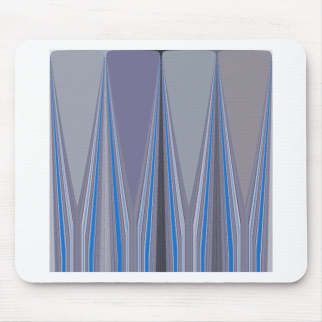 Mousepad Impressão de Arte Chevron Azul, Roxo e Cinza (Frente)