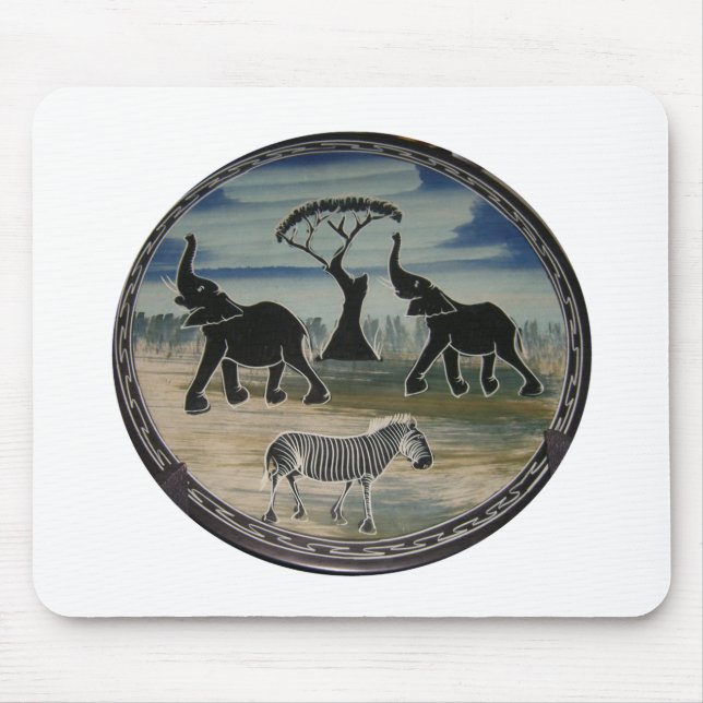 Mousepad Impressão de Arte de Elefante Africano (Frente)