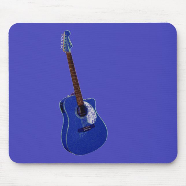 Mousepad Impressão de arte de guitarra (Frente)