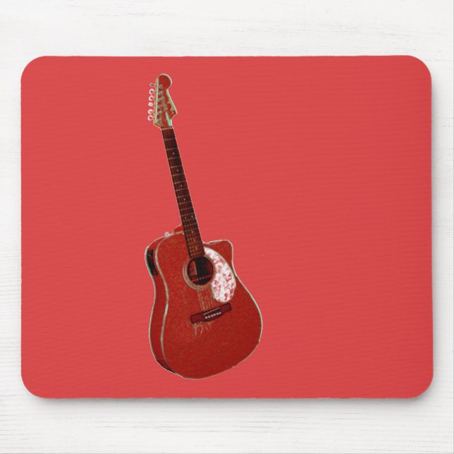 Mousepad Impressão de arte de guitarra (Frente)