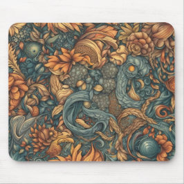 Mousepad Impressão de Arte de Padrão Floral - Decor da Natu