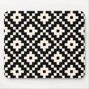 Mousepad Impressão de bloco asteca do estilo - preto e
