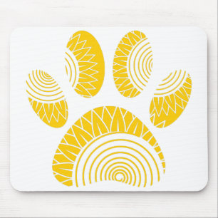 Mousepad Impressão de Cães de Girassol Amarelo