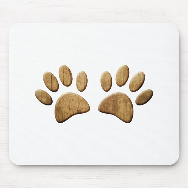 Mousepad Impressão de Cães de Madeira (Frente)