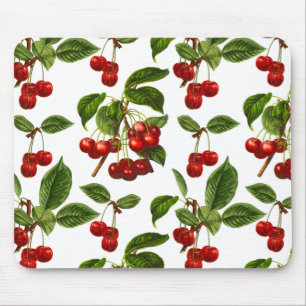 Mousepad Impressão de Cerejas Botânicas Vintage