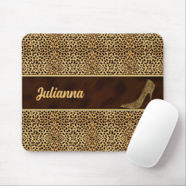 Mousepad Impressão de Cheetah com Stiletto Heel