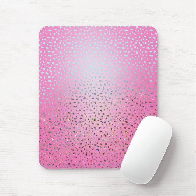 Mousepad Impressão de Chita Rosa-Rosa (Com mouse)