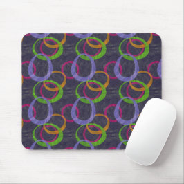 Mousepad Impressão de Círculos Retro do Mod