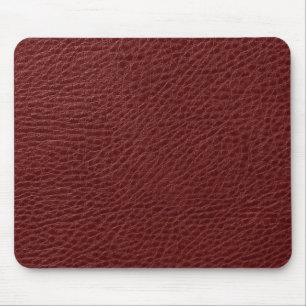 Mousepad Impressão de Couro Vermelho Escuro Elegante