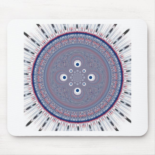 Mousepad Impressão de Design de arte radial (Frente)