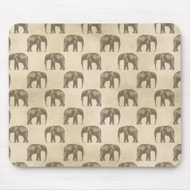 Mousepad Impressão de Elefante de Bela Espécie de Trendênci (Frente)
