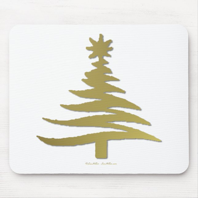 Mousepad Impressão de Estêncil de Árvore de Natal Moderno D (Frente)