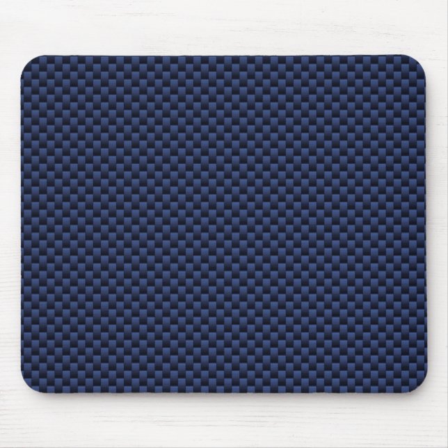 Mousepad Impressão de Estilo de Fibra Azul de Carbono Real (Frente)