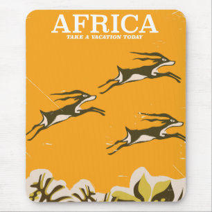 Mousepad Impressão de férias de vintagem africana