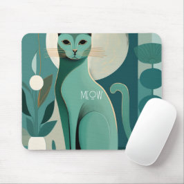 Mousepad Impressão de Gato Verde Retroativo para P