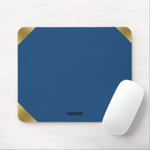 Mousepad Impressão de imagem de couro azul com acentos de o